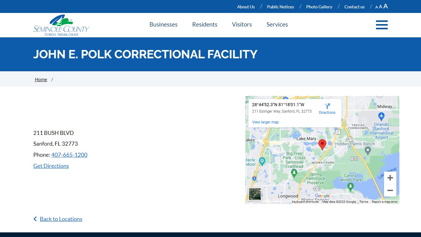 John E. Polk Correctional Facility | Seminole County